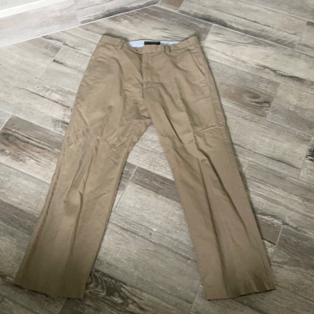 Banana republic linen blend khaki trouser